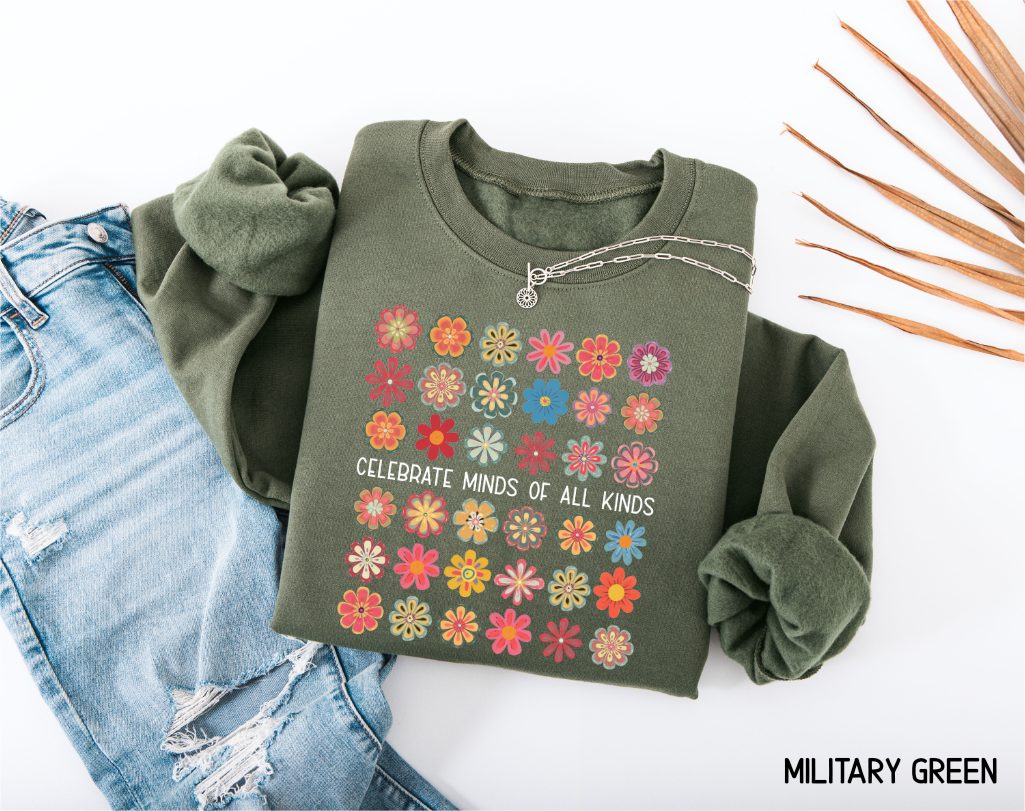 Celebrate Minds of All Kinds Adult Sweatshirt