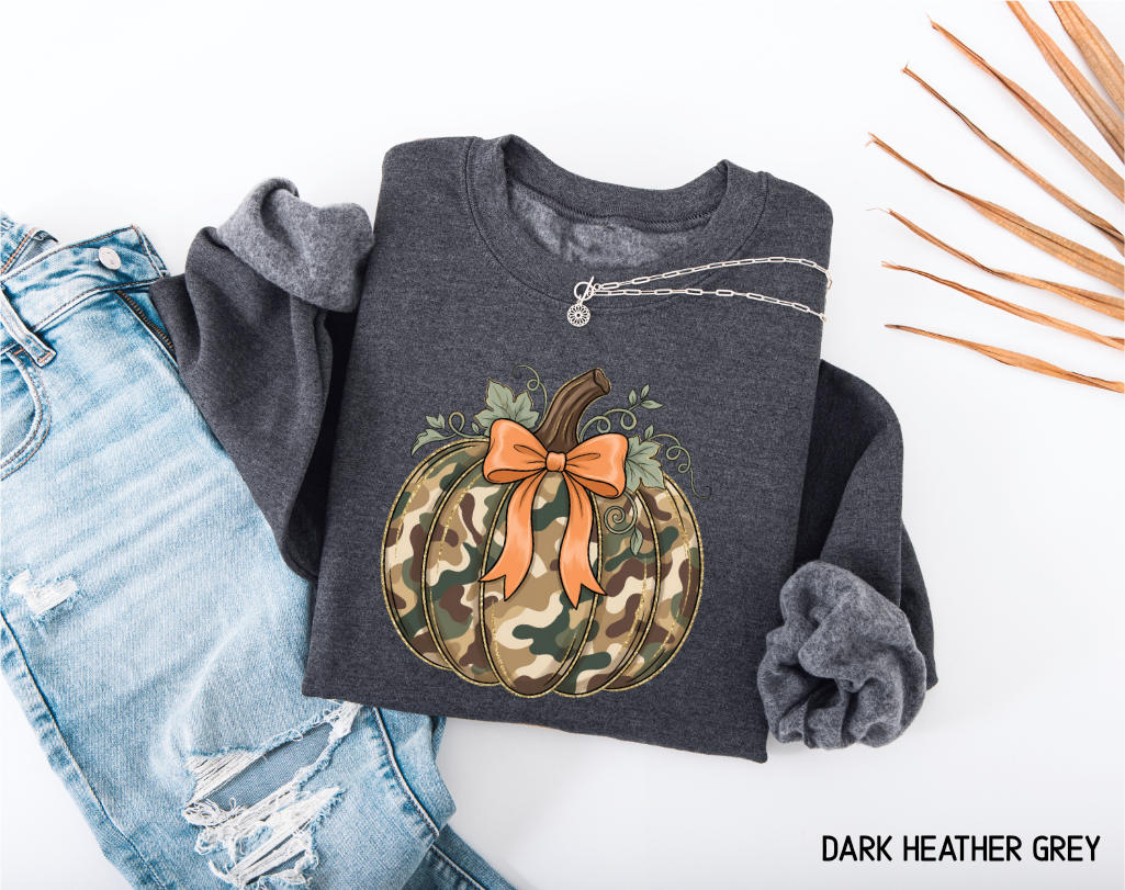 Camo Pumpkin Adult Sweatshirt