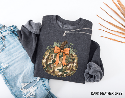 Camo Pumpkin Adult Sweatshirt