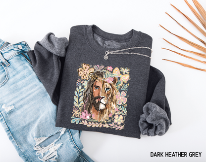 Jesus Lion of Judah Adult Sweatshirt