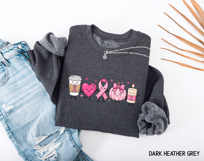 Breast Cancer Awareness Icons Adult Sweatshirt