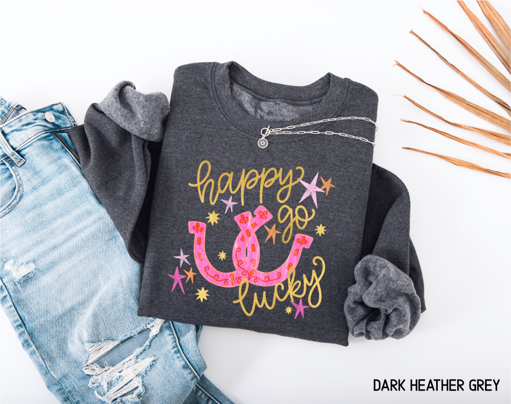 Happy Go Lucky Adult Sweatshirt