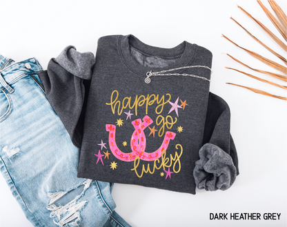 Happy Go Lucky Adult Sweatshirt