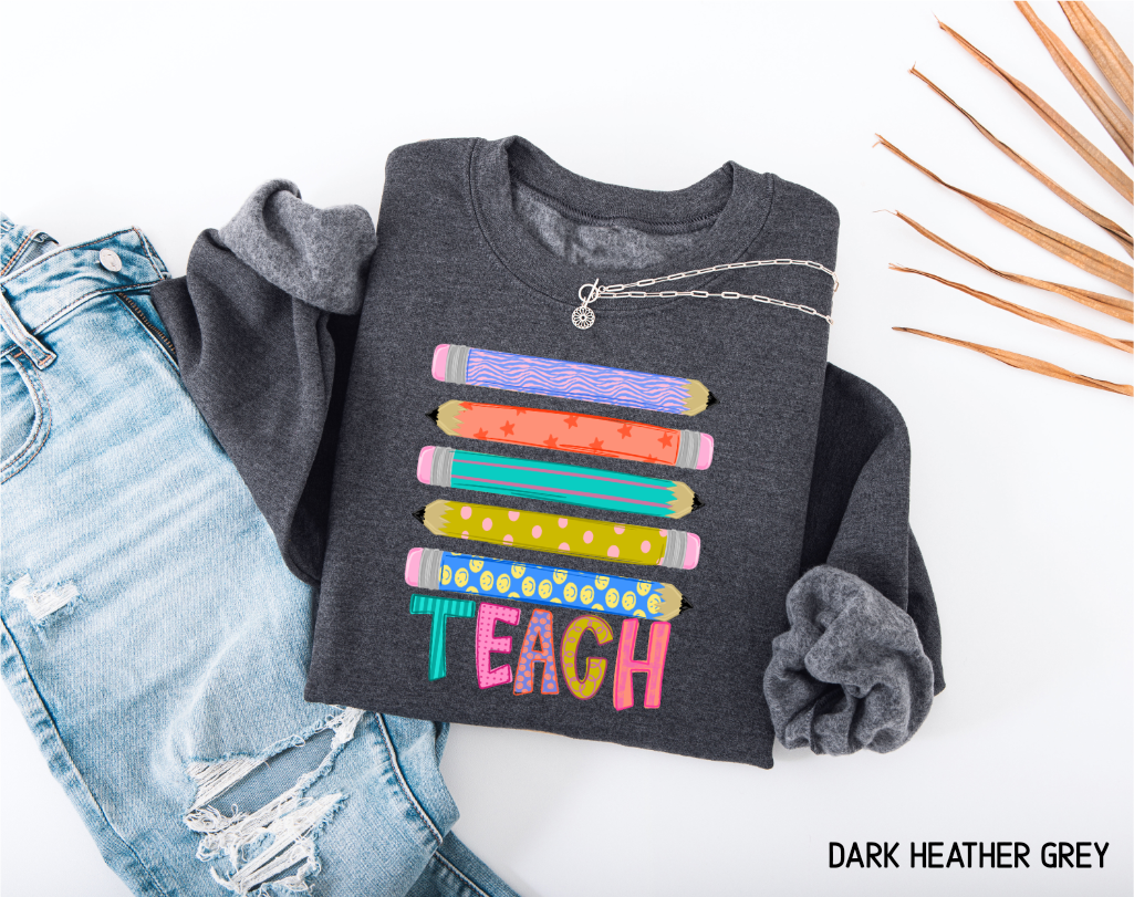 Teacher Pencil Adult Sweatshirt
