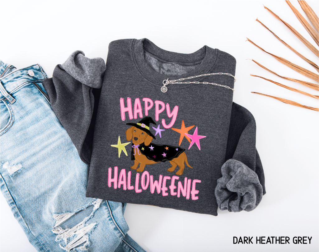 Happy Halloweenie Dachshund Adult Sweatshirt