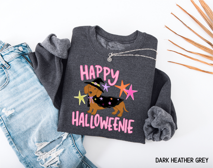 Happy Halloweenie Dachshund Adult Sweatshirt