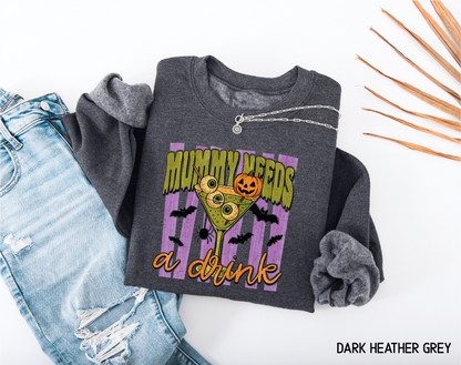 Mummy Needs a Drink Adult Sweatshirt