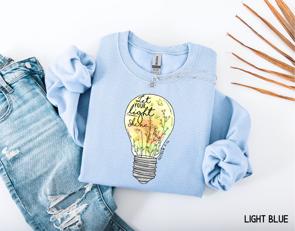 Let Your Light Shine Adult Sweatshirt