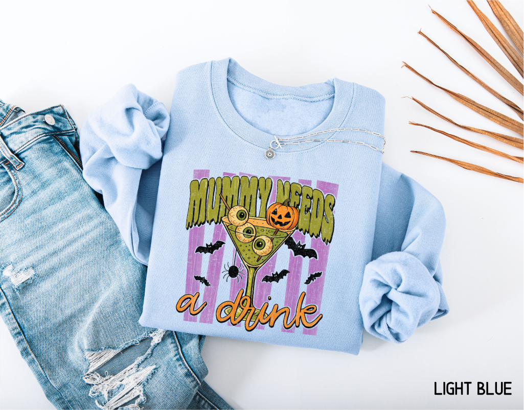 Mummy Needs a Drink Adult Sweatshirt