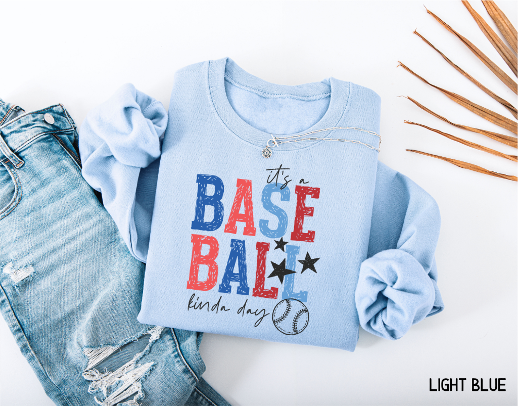 It's a Baseball Kinda Day Adult Sweatshirt