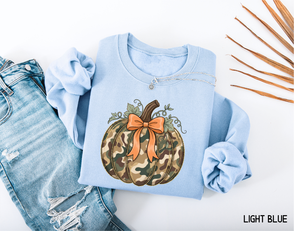 Camo Pumpkin Adult Sweatshirt