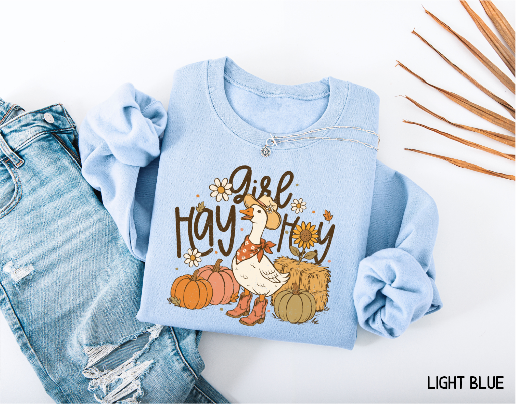 Hay Girl Hey Funny Adult Sweatshirt