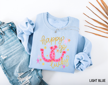 Happy Go Lucky Adult Sweatshirt