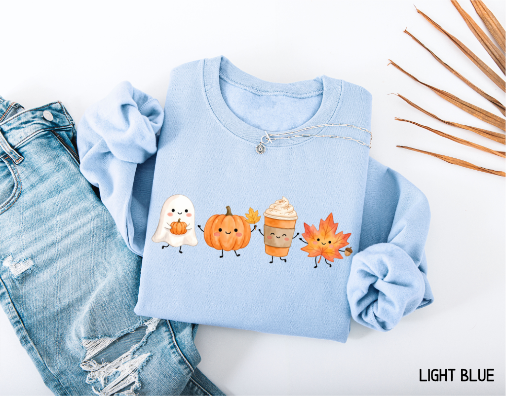Cute Fall Ghost Adult Sweatshirt