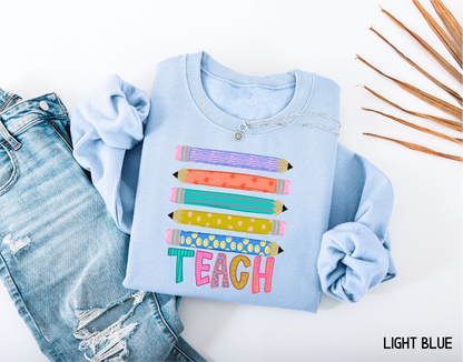 Teacher Pencil Adult Sweatshirt