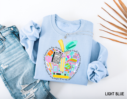 Teacher Supplies Adult Sweatshirt