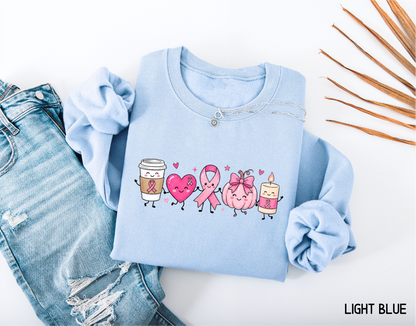 Breast Cancer Awareness Icons Adult Sweatshirt