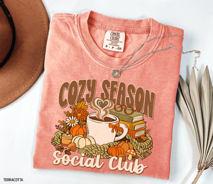 Cozy Season Social Club Adult Comfort Colors T-Shirt