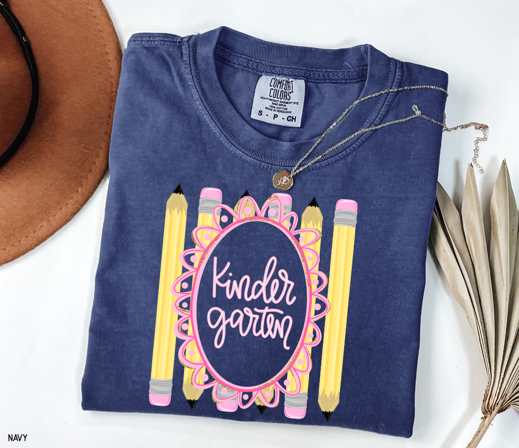 Pencil Grade Level Teacher Comfort Colors T-Shirt