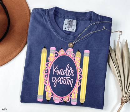 Pencil Grade Level Teacher Comfort Colors T-Shirt