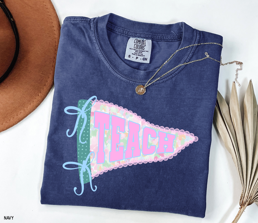 Teach Pennant Adult Comfort Colors T-Shirt