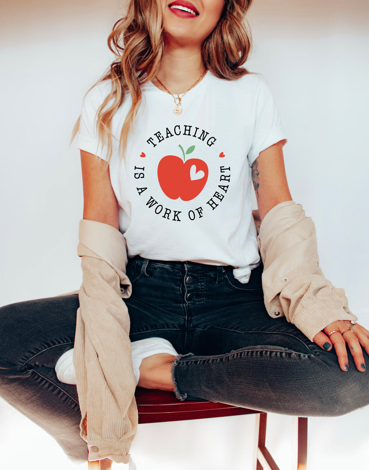 Teaching Is a Work of Heart Adult T-shirt