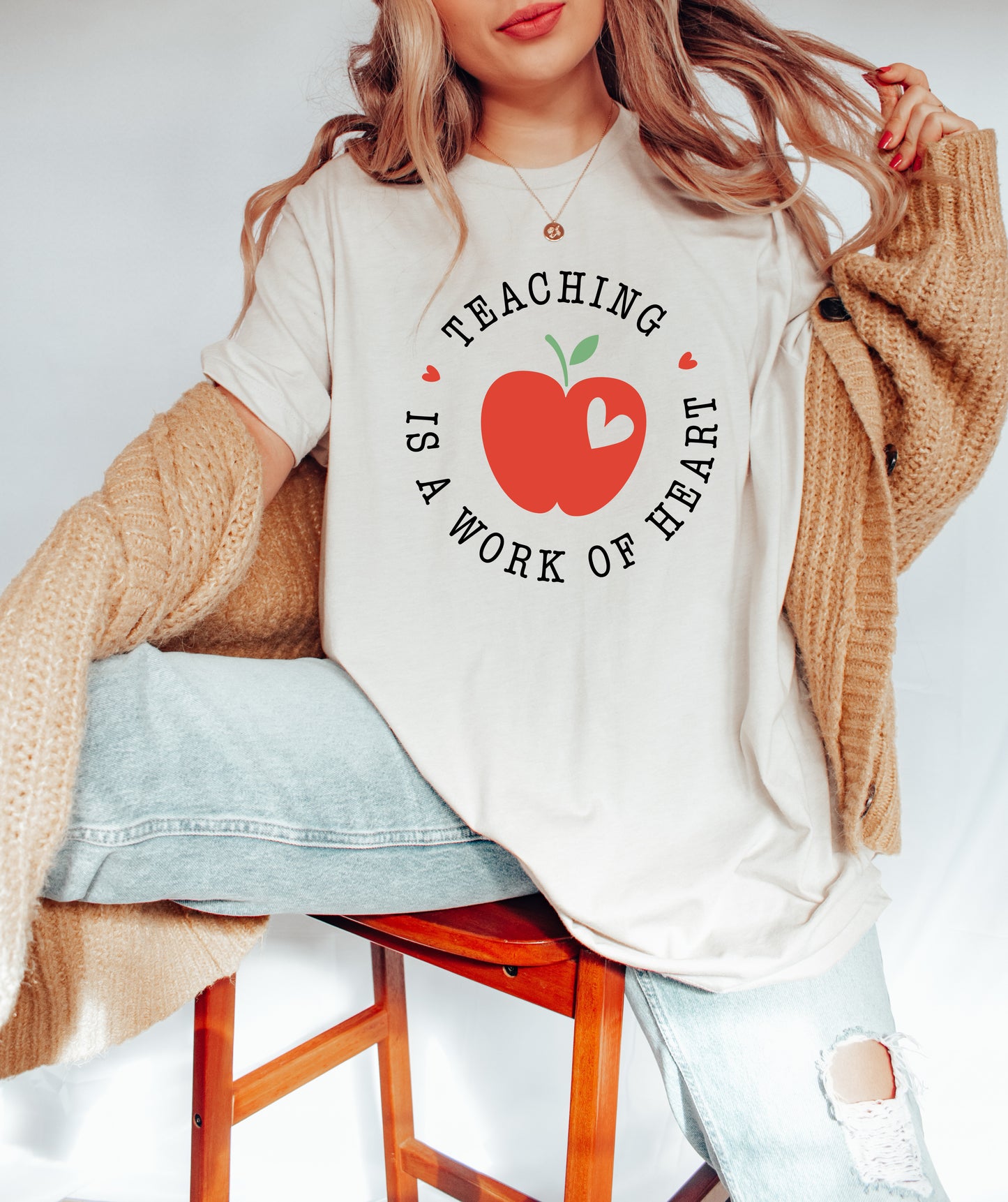 Teaching Is a Work of Heart Adult T-shirt
