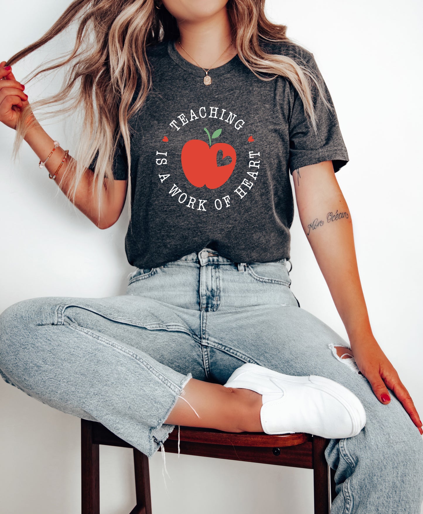 Teaching Is a Work of Heart Adult T-shirt
