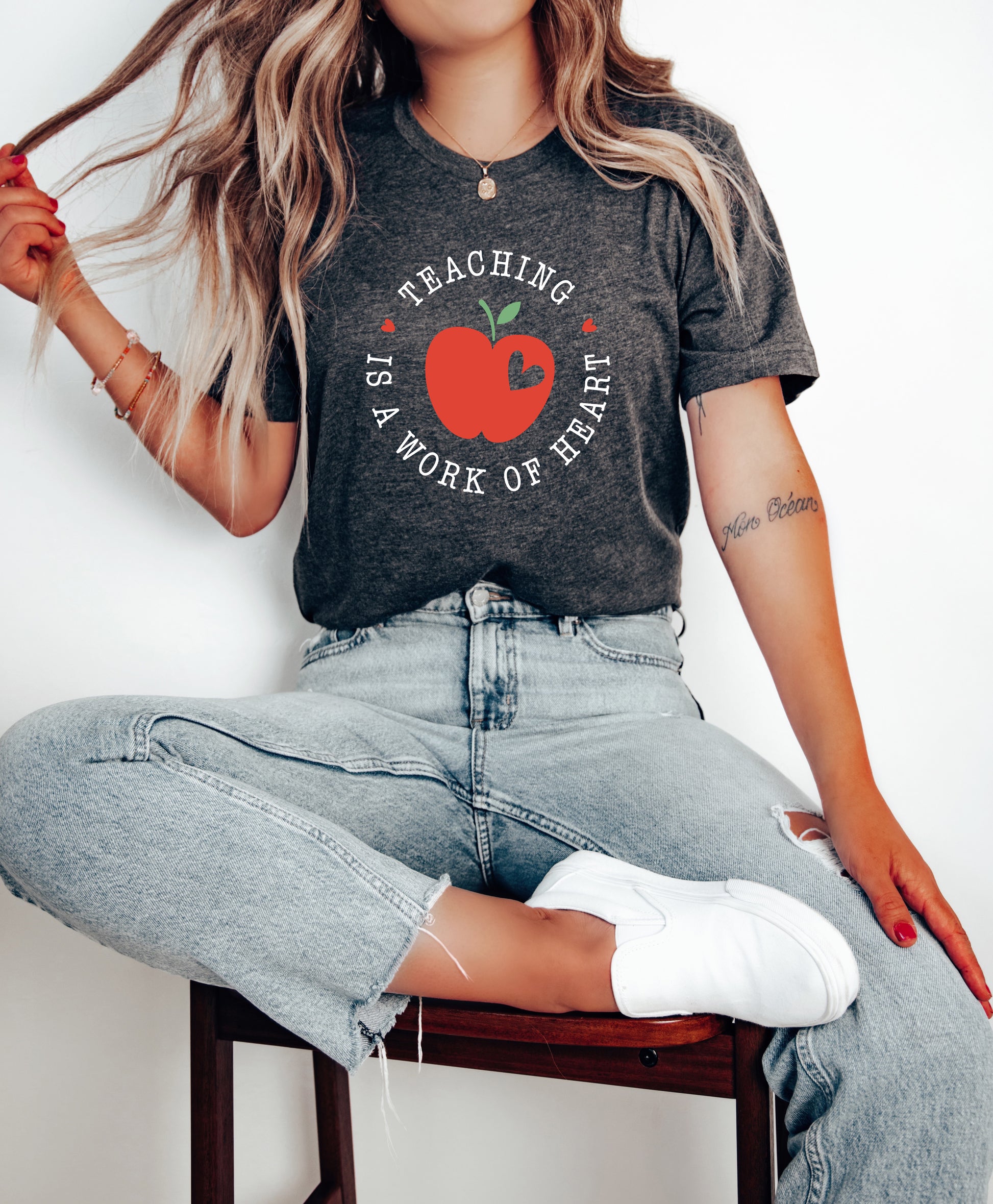 Teaching Is a Work of Heart Adult T-shirt