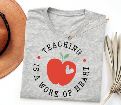 Teaching Is a Work of Heart Adult T-shirt