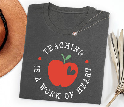 Teaching Is a Work of Heart Adult T-shirt