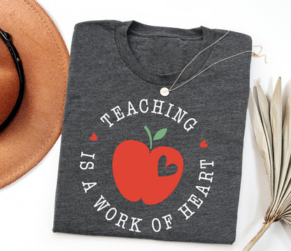 Teaching Is a Work of Heart Adult T-shirt