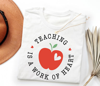 Teaching Is a Work of Heart Adult T-shirt