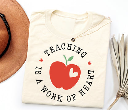 Teaching Is a Work of Heart Adult T-shirt