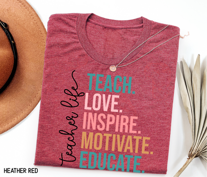 Teacher Life Adult T-shirt