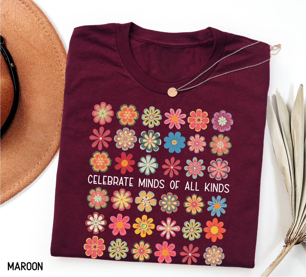 Celebrate Minds of All Kinds Adult T-shirt