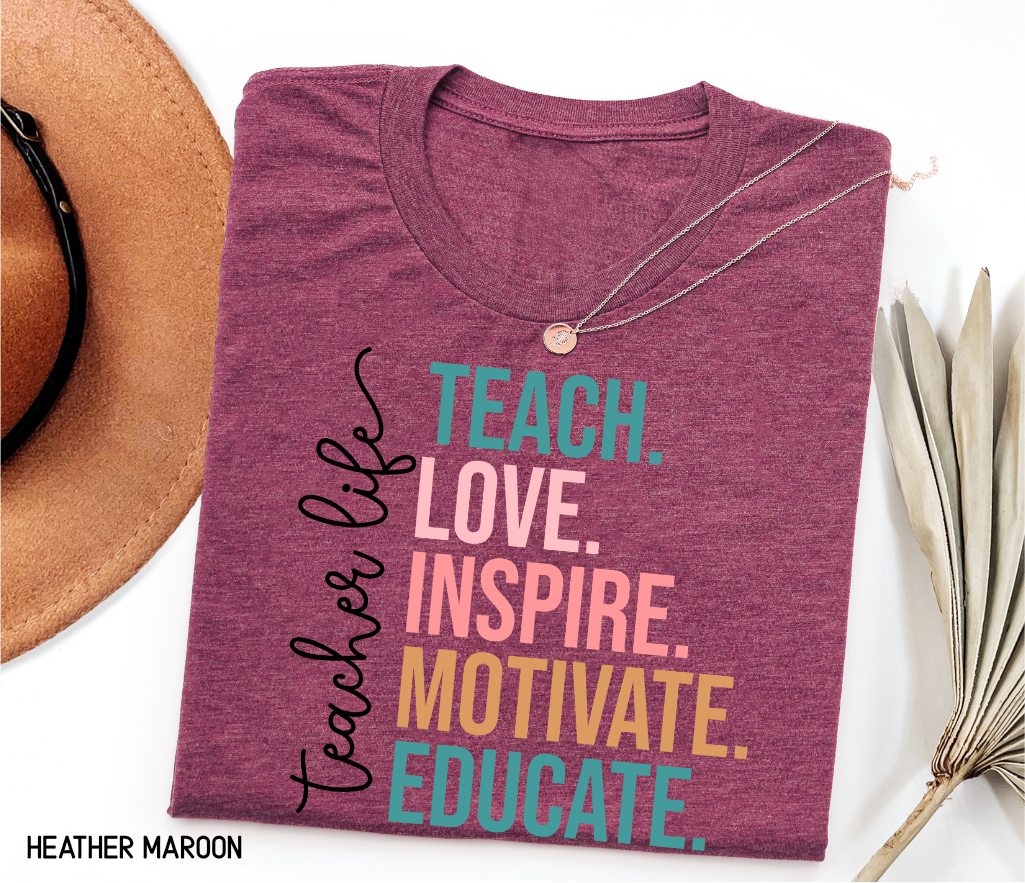 Teacher Life Adult T-shirt