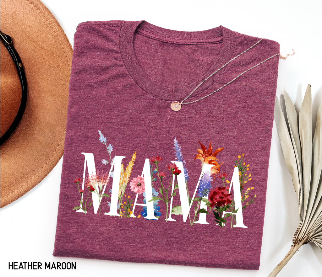 Wildflower Mama Adult T-shirt