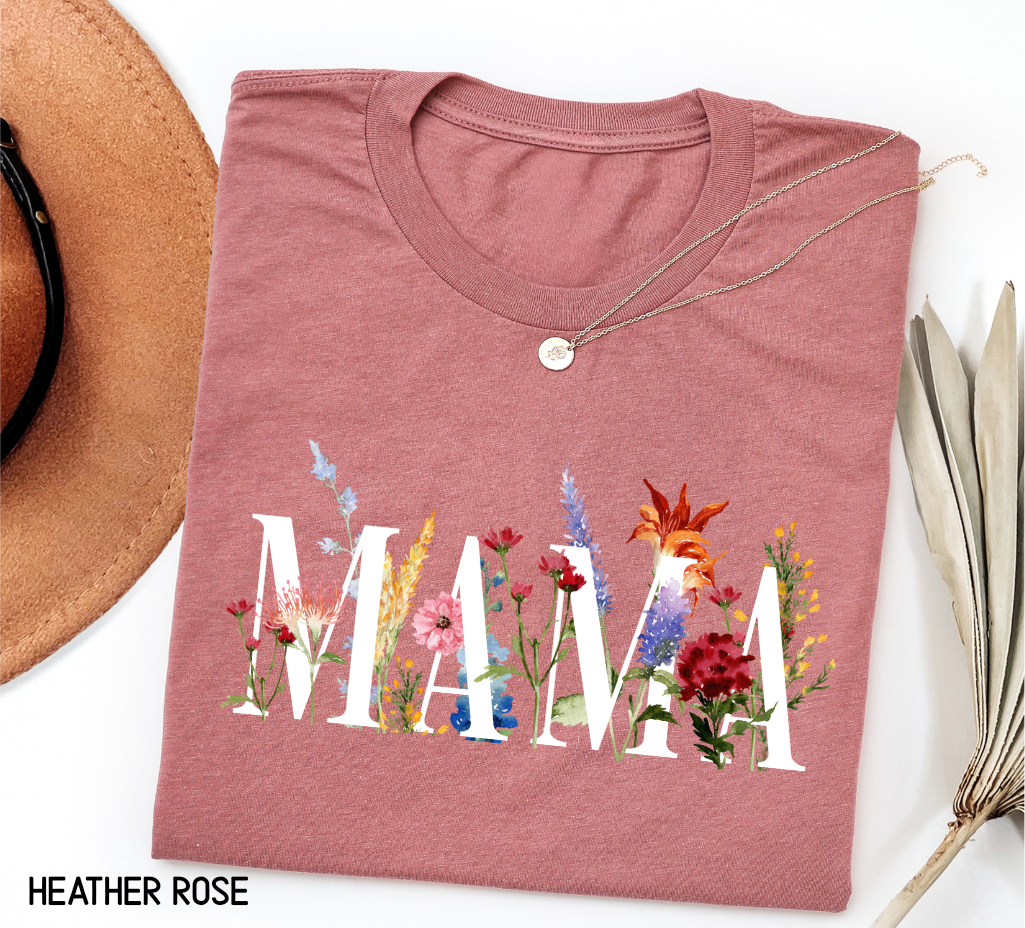 Wildflower Mama Adult T-shirt