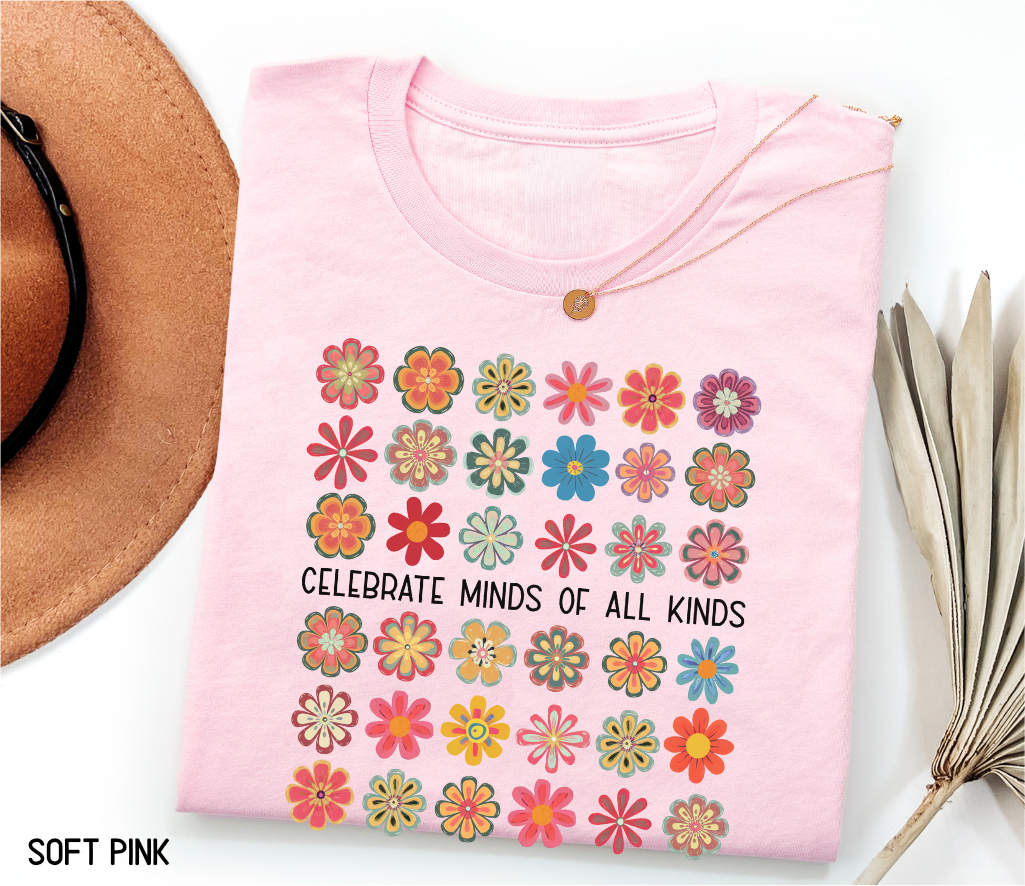 Celebrate Minds of All Kinds Adult T-shirt