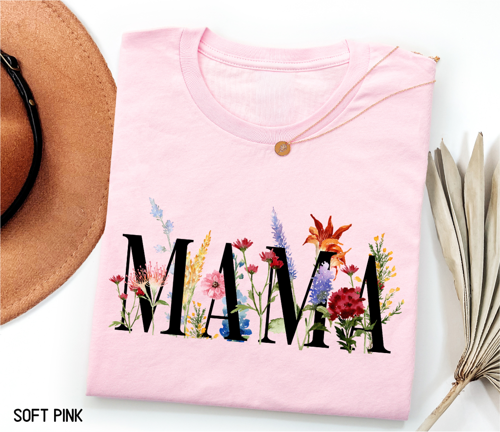 Wildflower Mama Adult T-shirt
