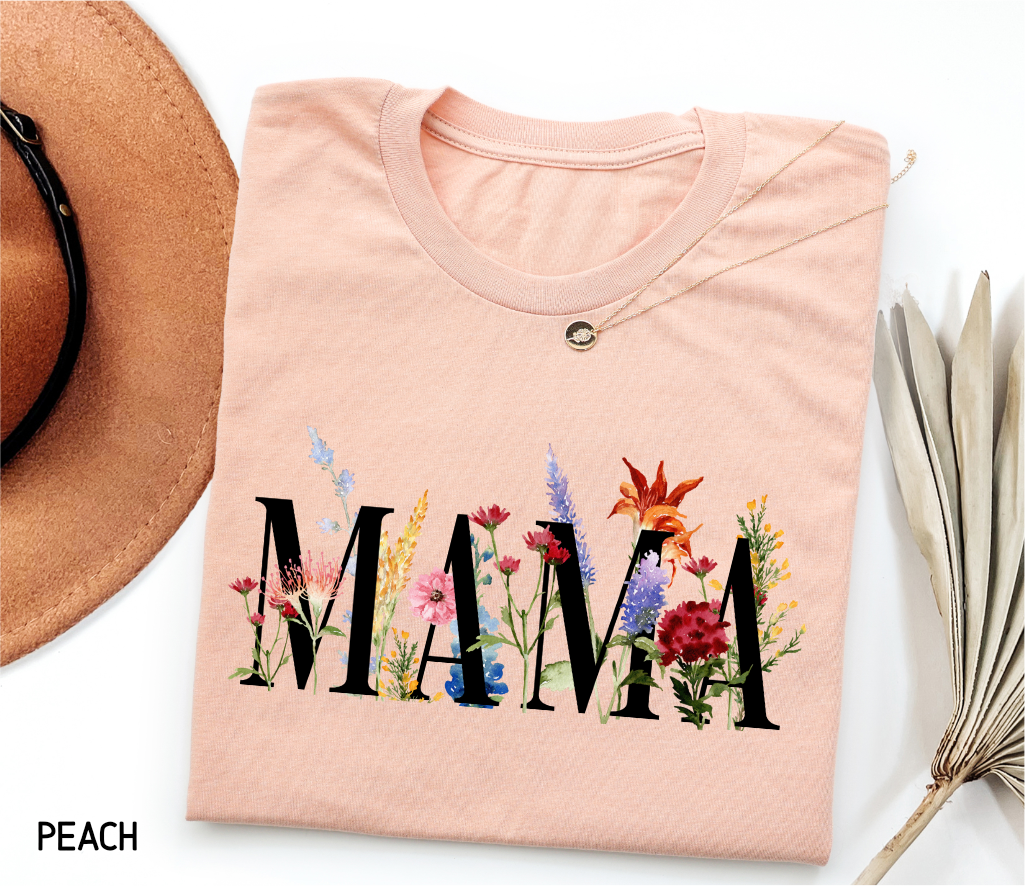 Wildflower Mama Adult T-shirt
