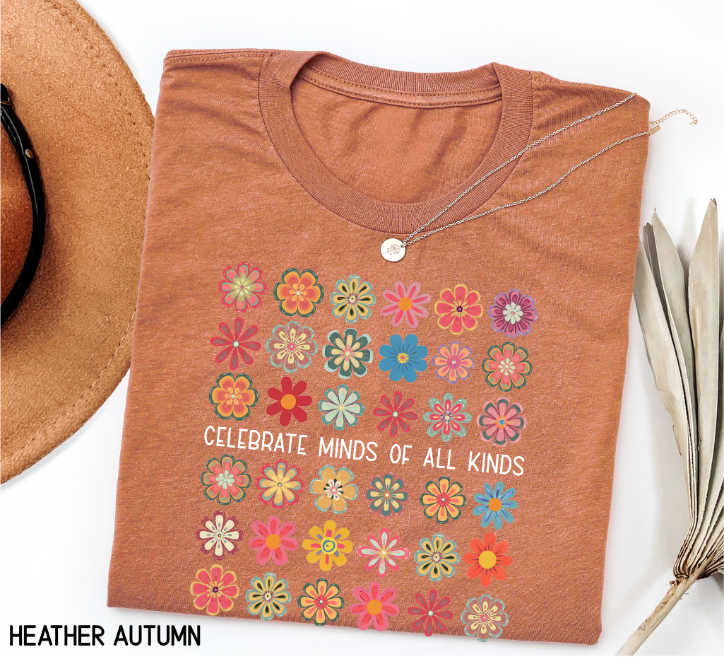 Celebrate Minds of All Kinds Adult T-shirt
