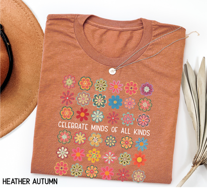 Celebrate Minds of All Kinds Adult T-shirt