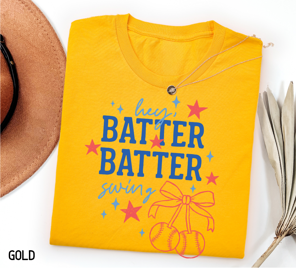 Coquette Hey Batter Batter Swing Adult T-shirt