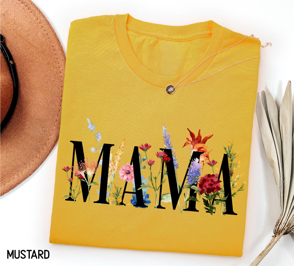 Wildflower Mama Adult T-shirt