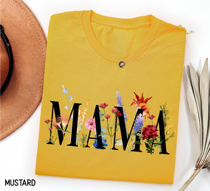 Wildflower Mama Adult T-shirt