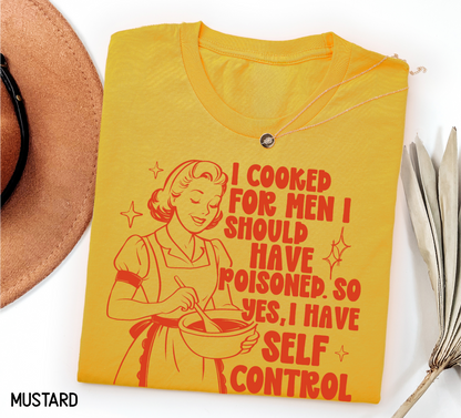I Cooked for Men Adult T-shirt