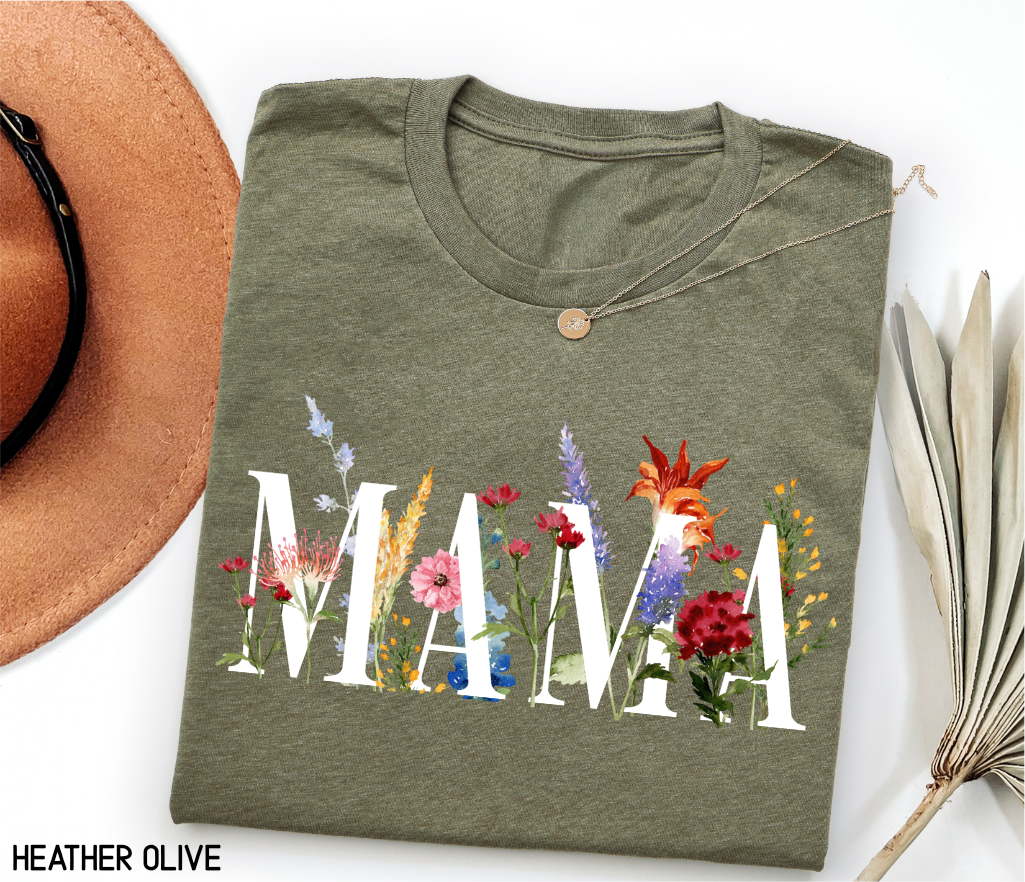 Wildflower Mama Adult T-shirt