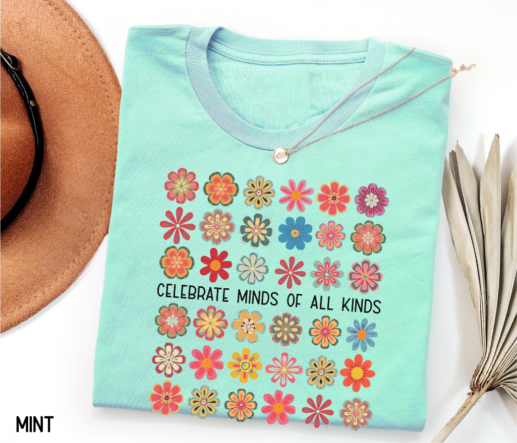 Celebrate Minds of All Kinds Adult T-shirt
